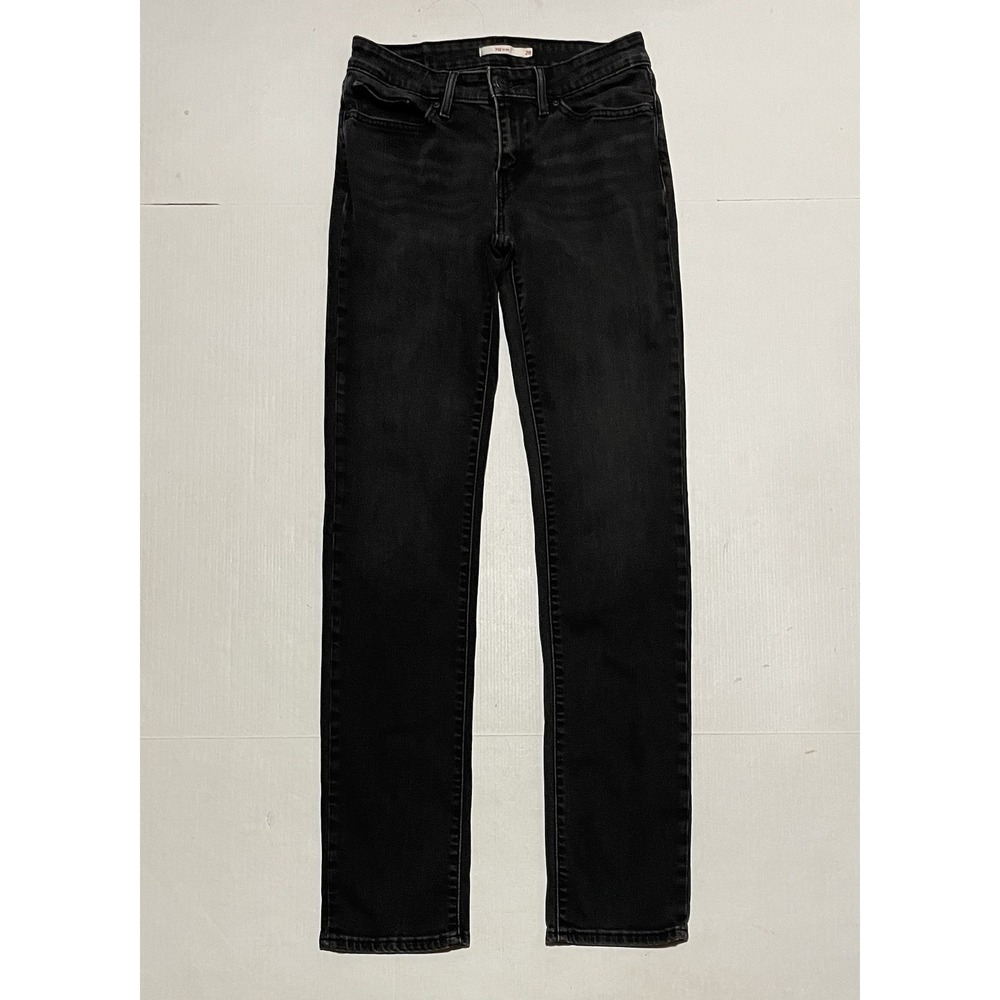Levi's 712 Slim Jeans Womens Size 28 X 31 Black Stretch Skinny Mid Rise Denim
